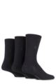 Mens 3 Pair Pringle Of Scotland Classic Bamboo Rib Socks - Black