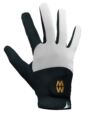 Mens and Ladies 1 Pair MacWet Short Mesh Sports Gloves - Black / White