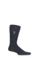 Mens 1 Pair SOCKSHOP New Individual Embroidered Initial Socks - P-T - T Charcoal