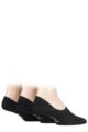Mens 3 Pair Pringle Gourock Cotton Shoe Liners - Black