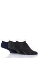 Mens and Women's 3 Pair SOCKSHOP PermaCool Evaporation Cooling Trainer Socks - Black / Navy / Charcoal