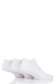 Mens and Women's 3 Pair SOCKSHOP PermaCool Evaporation Cooling Trainer Socks - White