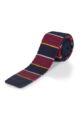 Moustard Striped Cotton Knitted Tie - Coral Snake
