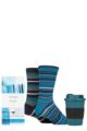 Mens 2 Pair Thought Jem Bamboo and Organic Cotton Gift Boxed Socks with Bamboo Cup - Assorted
