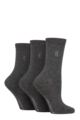 Ladies 3 Pair Pringle Black Label Plain Bamboo Socks - Charcoal