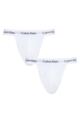 Mens 2 Pack Calvin Klein Cotton Stretch Jock Strap Briefs - White