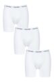 Mens 3 Pack Calvin Klein Cotton Stretch Longer Leg Trunks - White