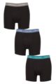 Mens 3 Pack Calvin Klein Cotton Stretch Longer Leg Trunks - Black / Driftwood / Moonlight
