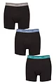 Mens 3 Pack Calvin Klein Cotton Stretch Longer Leg Trunks - Black / Driftwood / Moonlight