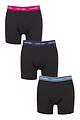 Mens 3 Pack Calvin Klein Cotton Stretch Longer Leg Trunks - Plumberry / Chino Blue / Riverbed