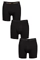 Mens 3 Pack Calvin Klein Cotton Stretch Longer Leg Trunks - Black / Blue Shadow