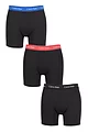 Mens 3 Pack Calvin Klein Cotton Stretch Longer Leg Trunks - Blue / Strawberry Field / Black