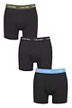 Mens 3 Pack Calvin Klein Cotton Stretch Longer Leg Trunks - Dusk Green / Copenhagen Blue / Black