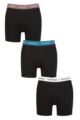 Mens 3 Pack Calvin Klein Cotton Stretch Longer Leg Trunks - Capri / Ocean Depths