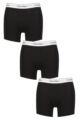 Mens 3 Pack Calvin Klein Cotton Stretch Longer Leg Trunks - Black / Black / Black