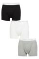 Mens 3 Pack Calvin Klein Cotton Stretch Trunks - Black / White