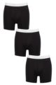 Mens 3 Pack Calvin Klein Cotton Stretch Longer Leg Trunks - Black / Grey