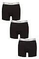 Mens 3 Pack Calvin Klein Cotton Stretch Longer Leg Trunks - Blacks / Blacks / Blacks