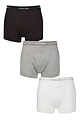 Mens 3 Pack Calvin Klein 100% Cotton Trunks - Black / Grey Heather / White