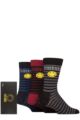 SOCKSHOP Music Collection 3 Pair Nirvana Gift Boxed Cotton Socks - Smiley Stripes
