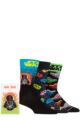 Happy Socks 3 Pair Star Wars Gift Boxed Cotton Socks - Black