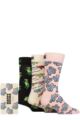 Mens and Ladies 3 Pair Happy Socks Elephant Gift Boxed Socks - Black