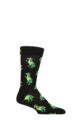 Mens and Ladies 1 Pair Happy Socks Inflatable Dino Socks - Black
