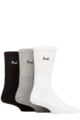 Mens 3 Pair Pringle Plain and Patterned Cotton Half-Cushioned Sports Socks - Assorted Plain