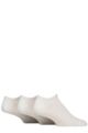 Mens 3 Pair Pringle Plain and Patterned Cotton Secret Socks - Plain White