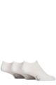 Mens 3 Pair Pringle Plain and Patterned Cotton Secret Socks - White Plain