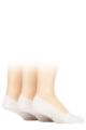 Mens 3 Pair Pringle Bamboo Loafer Socks - White