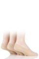 Mens 3 Pair Pringle Greenlock Shoe Liners - Beige