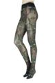 Ladies 1 Pair Trasparenze Platino Floral Knit Opaque Tights - Green