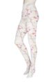 Women's 1 Pair Trasparenze Platino Floral Knit Opaque Tights - White