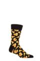 Happy Socks 1 Pair Pizza Love Socks - Black