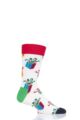 Mens and Ladies 1 Pair Happy Socks Christmas Presents Combed Cotton Socks - Multi