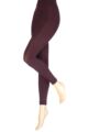 Ladies 1 Pair SOCKSHOP Heat Holders 0.52 TOG Footless Thermal Tights - Purple