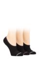 Ladies 3 Pair SOCKSHOP Wildfeet Cotton Sports Shoe Liner Socks - Black