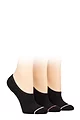 Women's 3 Pair SOCKSHOP Wildfeet Cotton Sports Shoe Liner Socks - Black