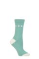 Ladies 1 Pair SOCKSHOP Wildfeet Cashmere and Merino Wool Blend Socks - Green Stars