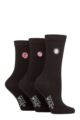 Ladies 3 Pair SOCKSHOP Wildfeet Embroidered Socks - Flowers