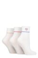 Ladies 3 Pair SOCKSHOP Wildfeet Turn Over Top Socks - Heart