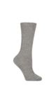 Women's 1 Pair Pantherella Kate Cable Knit Merino Wool Socks - Light Grey