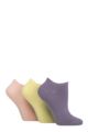 Women's 3 Pair SOCKSHOP Bamboo Trainer Socks with Smooth Toe Seams - Sicilian Blush Plain