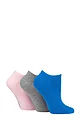 Women's 3 Pair SOCKSHOP Bamboo Trainer Socks with Smooth Toe Seams - Blue Sky