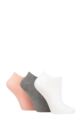 Ladies 3 Pair SOCKSHOP Bamboo Trainer Socks with Smooth Toe Seams - Marshmallow