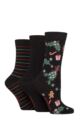 Women's 3 Pair SOCKSHOP Bamboo Feather Socks - Christmas