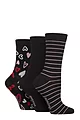 Women's 3 Pair SOCKSHOP Bamboo Feather Socks - Hearts
