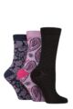 Women's 3 Pair SOCKSHOP Patterned Pelerine Bamboo Socks - Paisley