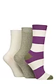 Women's 3 Pair SOCKSHOP Bamboo Ribbed Socks - Wild Terrain